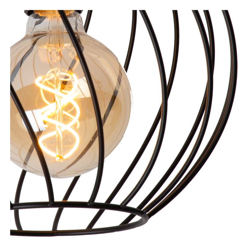 Lucide DANZA - Zapustené stropné svietidlo - Ø 25 cm - 1xE27 - Čierne